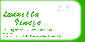 ludmilla vincze business card